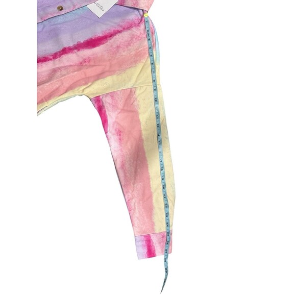 Emily Wonder Pastel Tie-Dye Sherpa Lined Shacket Jacket Button-Up Women’s S NWT - Picture 8 of 8